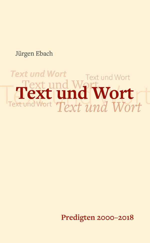 Cover Buch Text und Wort von Jürgen Ebach